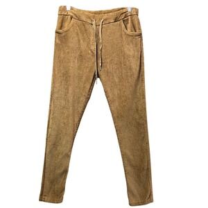 Vintage Made in Italy Corduroy Jogger Pants S‎ Drawstring Waist Pockets Y2K